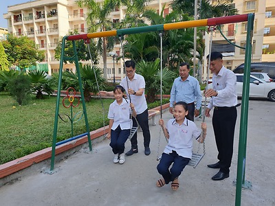 Quận Lê Chân: Công trình thanh niên "Sân chơi miễn phí cho thiếu nhi" phường Vĩnh Niệm