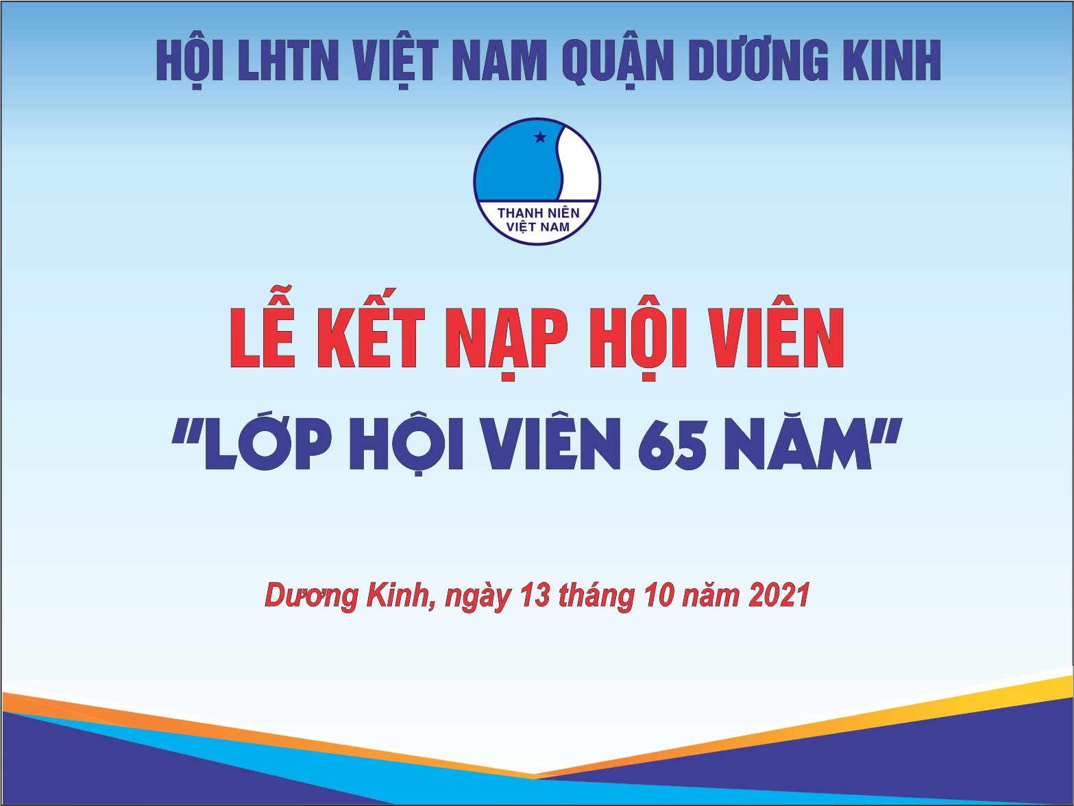 Lễ kết nạp lớp Hội viên 65 năm nhân dịp kỷ niệm 65 năm ngày truyền thống Hội LHTN Việt Nam (15/10/1956 -15/10/2021)