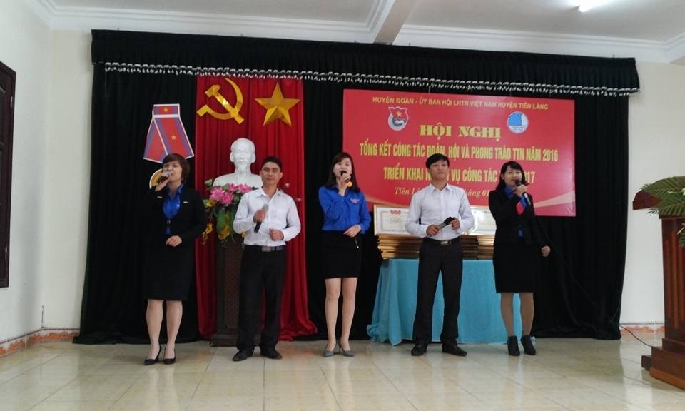 Huyện đoàn Tiên Lãng: Hội nghị tổng kết công tác Đoàn, Hội và phong trào TTN năm 2016, triển khai nhiệm vụ năm 20117