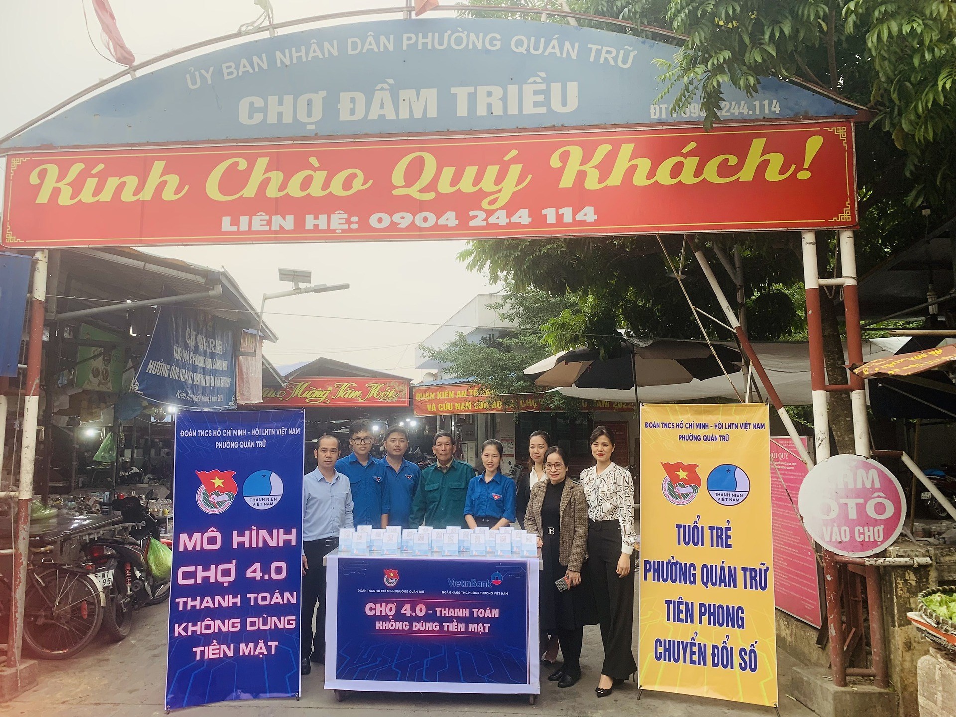 Mô hình Chợ dân sinh chuyển đổi số tại chợ Đầm Triều, phường Quán Trữ