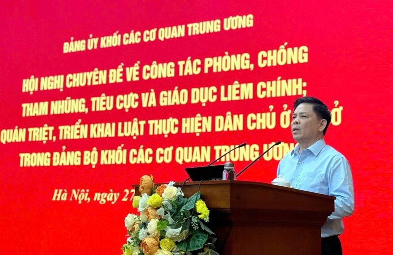 Đề cao quyết tâm chính trị của tổ chức Đảng và đảng viên trong phòng, chống tham nhũng, tiêu cực