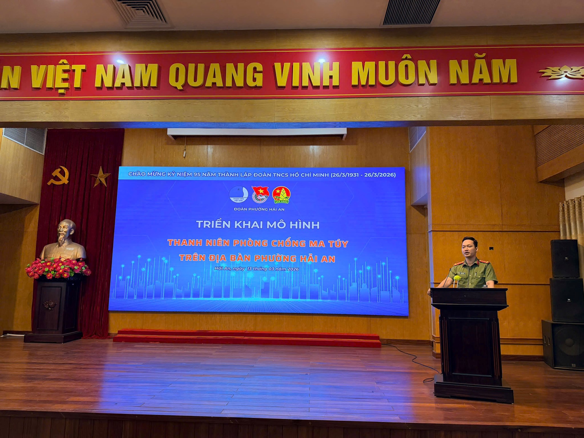 Đoàn phường Hải An phối hợp với Đoàn công an phường tổ chức Hội nghị Triển khai mô hình Thanh niên phòng chống ma túy trên địa bàn phường và Chuyên đề học tập và làm theo tư tưởng, đạo đức phong cách Hồ Chí Minh năm 2026