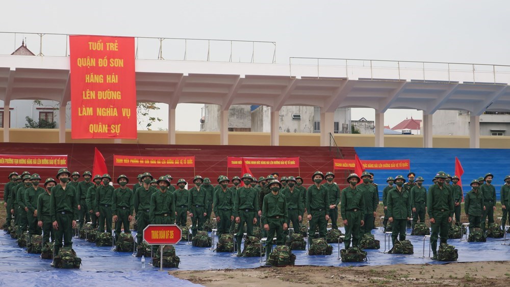 Quận Đồ Sơn - Lễ giao nhận quân, tiễn quân nhân lên đường thực hiện nghĩa vụ quân sự năm 2021