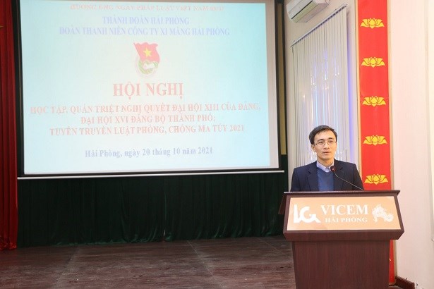 Đoàn TN Công ty Xi măng Vicem Hải Phòng tổ chức Hội nghị học tập Nghị quyết Đại hội Đảng các cấp, chuyên đề học tập tư tưởng, đạo đức, phong cách Hồ Chí Minh năm 2021