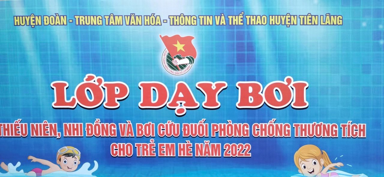 LỚP DẠY BƠI CHO THIẾU NIÊN NHI ĐỒNG VÀ BƠI CỨU ĐUỐI NƯỚC CHO TRẺ EM NĂM 2022