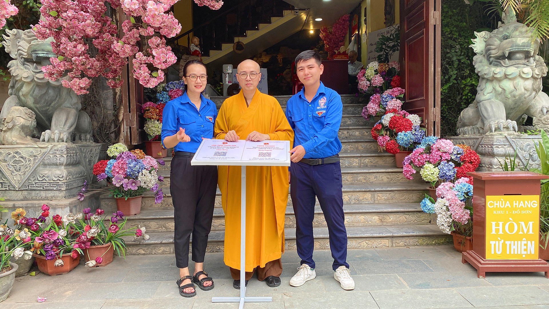Công trình thanh niên “Chuyển đổi số trong tuyên truyền, quảng bá điểm du lịch, địa chỉ đỏ, di tích lịch sử - văn hóa”  tại Chùa Hang Đồ Sơn