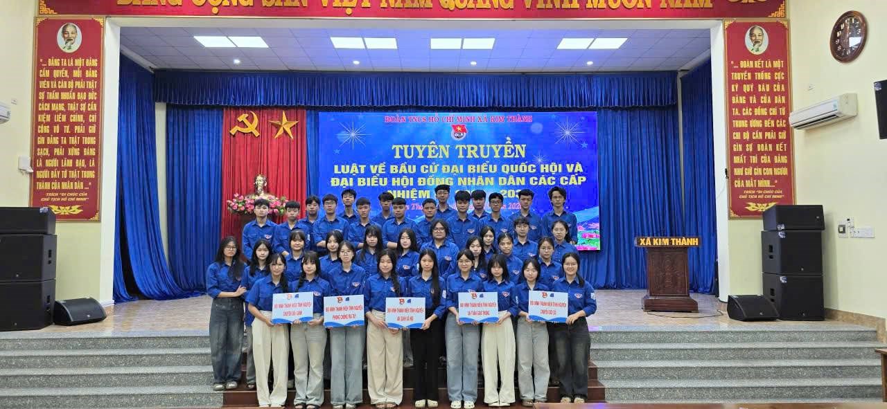 ĐOÀN XÃ KIM THÀNH TỔ CHỨC HỘI NGHỊ TUYÊN TRUYỀN VÀ TRIỂN KHAI CUỘC THI TÌM HIỂU VỀ BẦU CỬ QUỐC HỘI VÀ HĐND CÁC CẤP