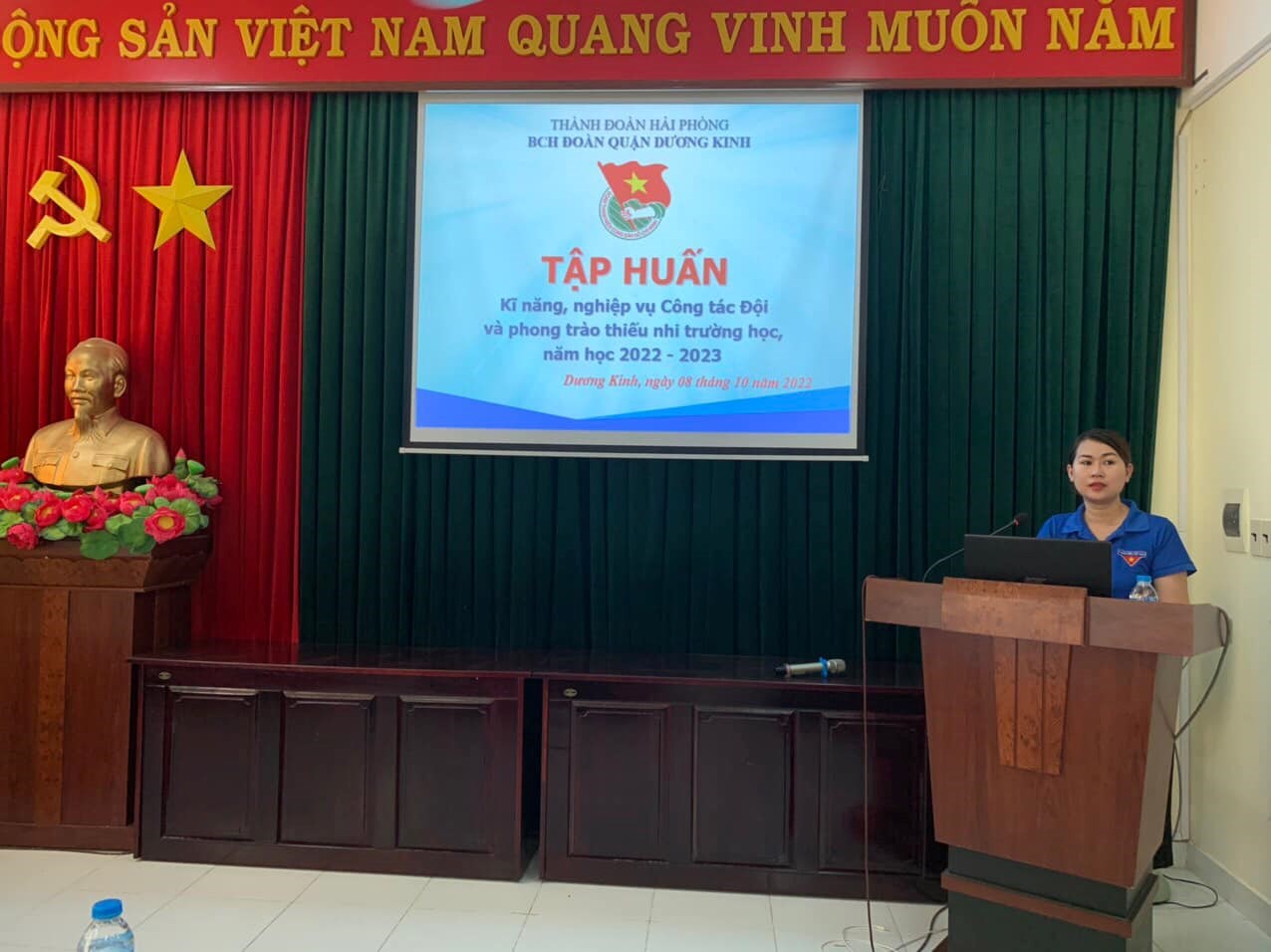 Quận đoàn - Hội đồng Đội quận Dương Kinh tổ chức Lớp tập huấn nghiệp vụ công tác Đoàn, Hội, Đội và phong trào thanh thiếu nhi năm 2022