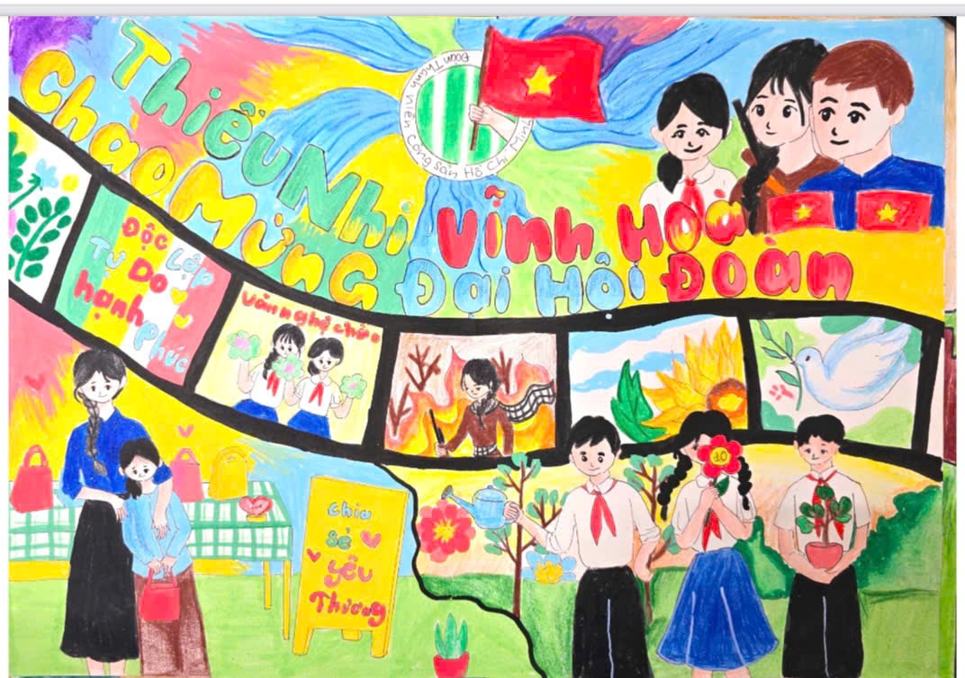 ĐOÀN XÃ TRIỂN KHAI HỘI THI "THIẾU NHI VĨNH HÒA - CHÀO ĐẠI HỘI ĐOÀN"