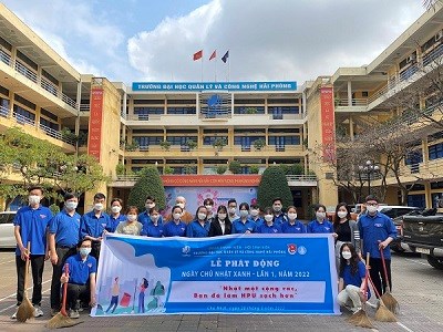Lễ phát động ngày chủ nhật xanh lần 1 năm 2022 tại HPU
