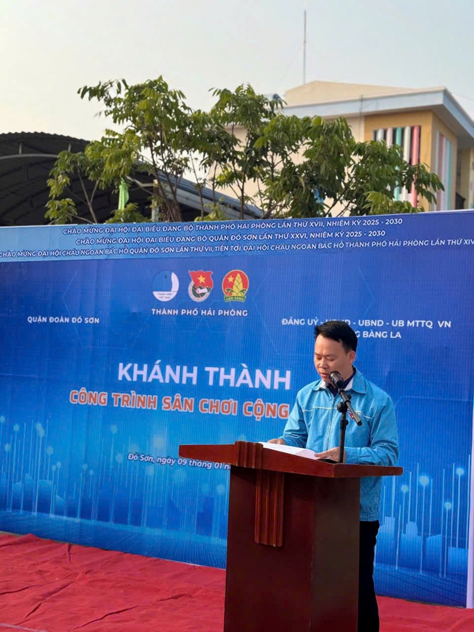 Quận Đoàn - Hội Đồng Đội quận Đồ Sơn tổ chức thực hiện công trình măng non “Sân chơi cộng đồng”