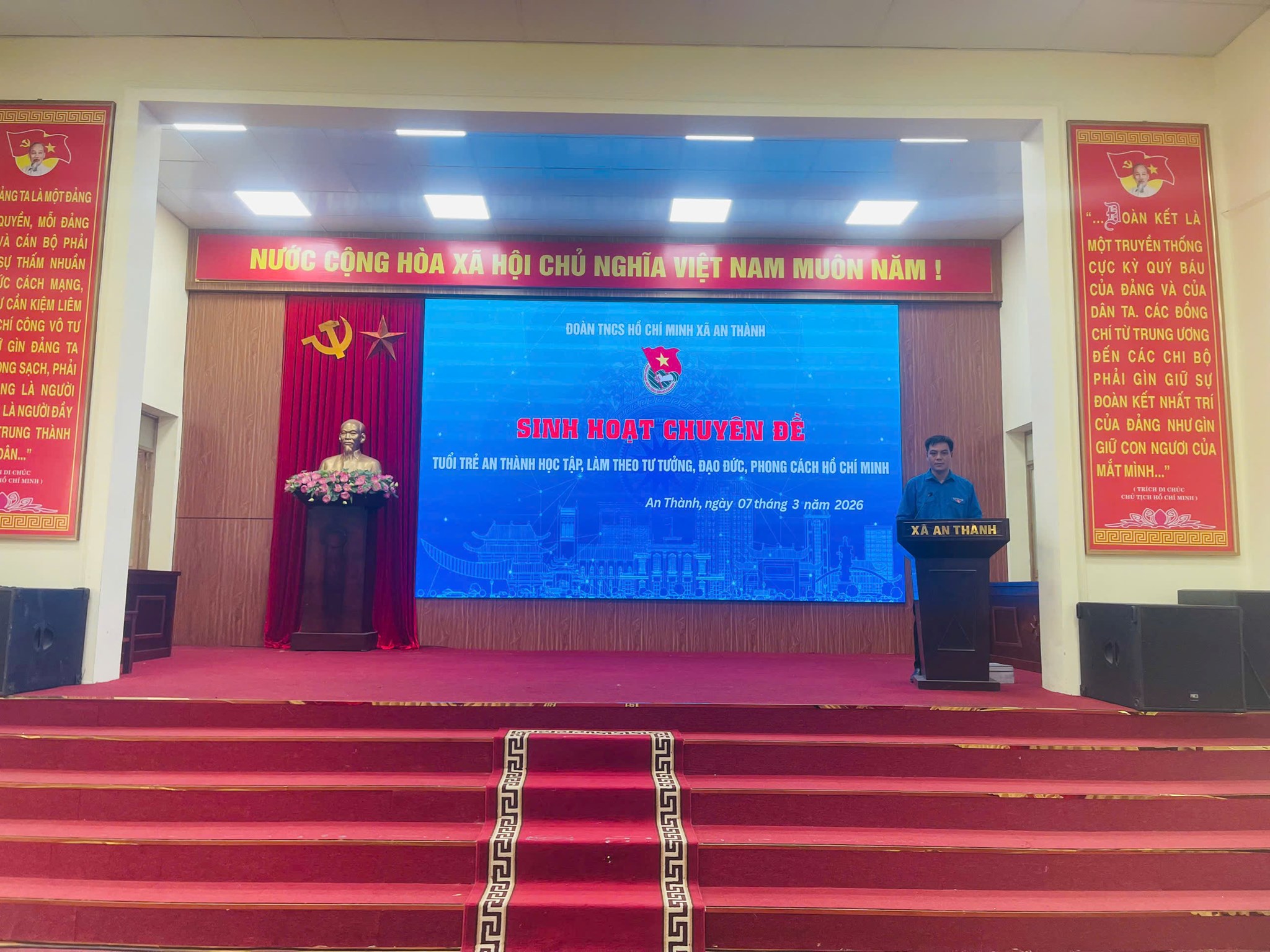 Đoàn xã An Thành tổ chức Sinh hoạt chuyên đề: Học tập và làm theo tư tưởng, đạo đức, phong cách Hồ Chí Minh