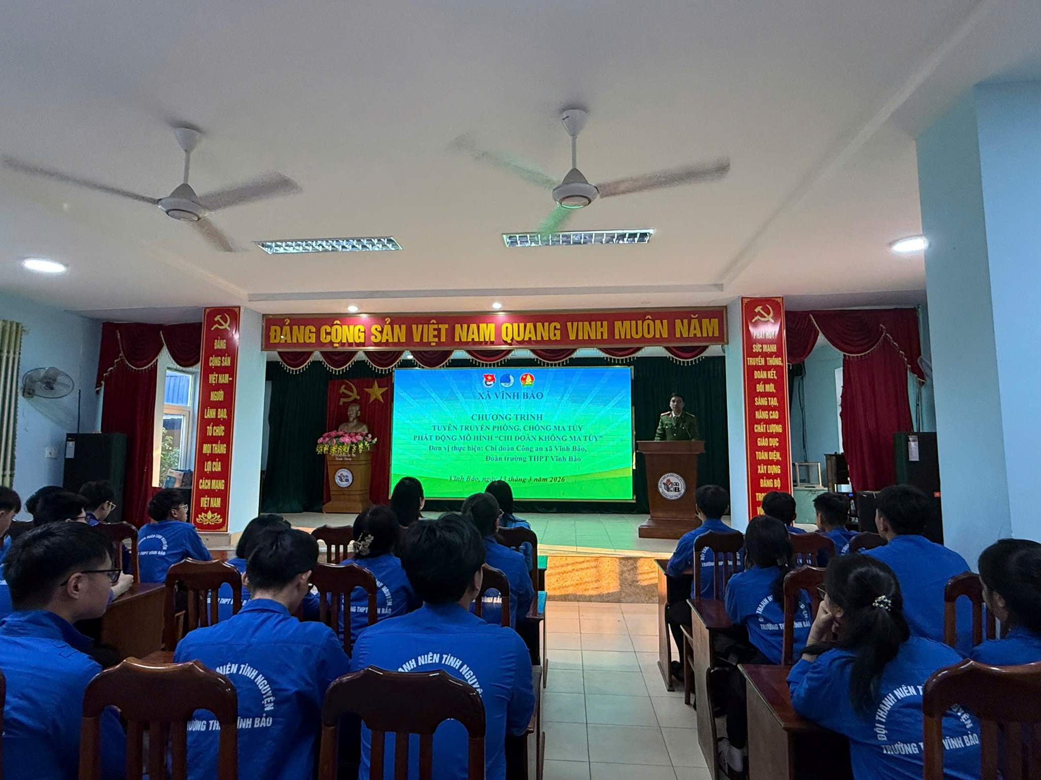 ĐOÀN XÃ VĨNH BẢO TỔ CHỨC TUYÊN TRUYỀN PHÒNG, CHỐNG TỆ NẠN MA TÚY; PHÁT ĐỘNG MÔ HÌNH "CHI ĐOÀN KHÔNG MA TÚY"