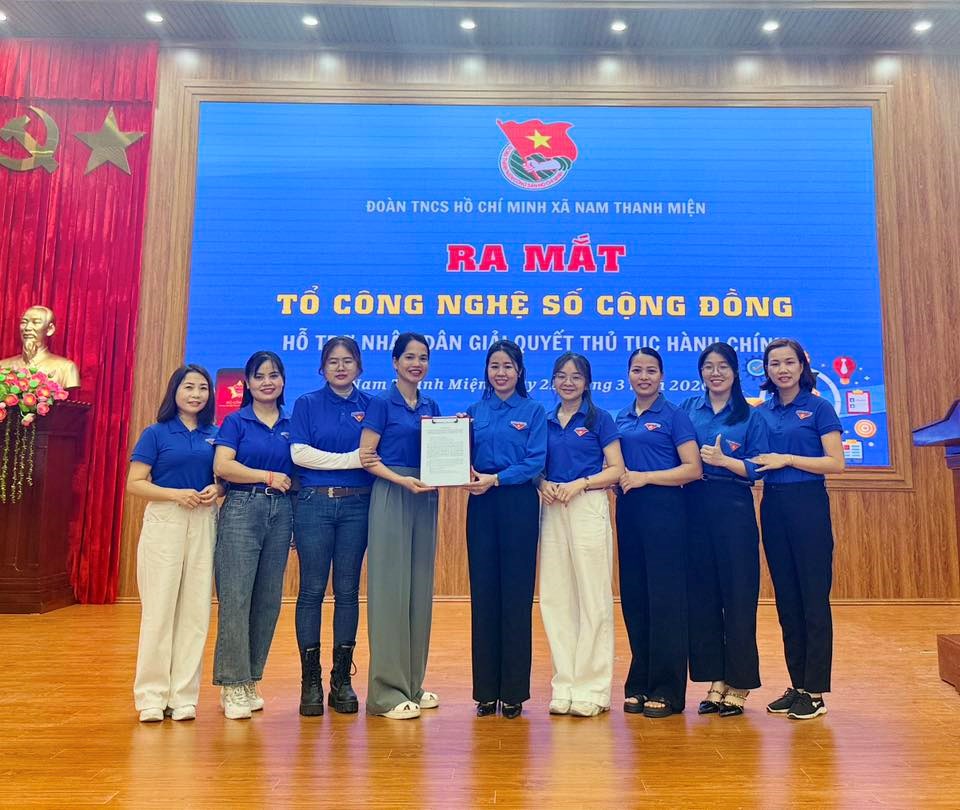 RA MẮT TỔ CÔNG NGHỆ SỐ CỘNG ĐỒNG TUỔI TRẺ XÃ NAM THANH MIỆN