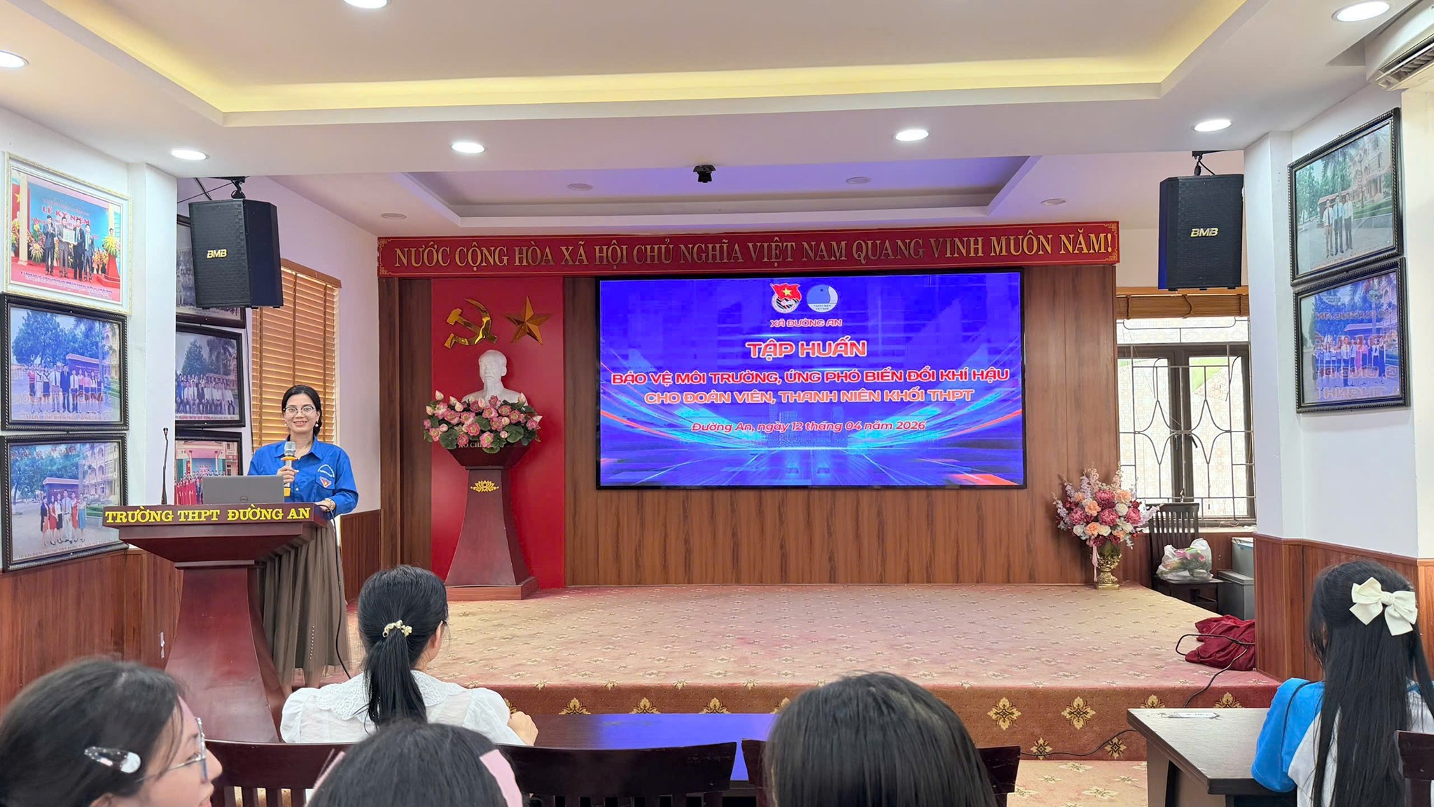 ĐƯỜNG AN: TẬP HUẤN BẢO VỆ MÔI TRƯỜNG, ỨNG PHÓ VỚI BIẾN ĐỔI KHÍ HẬU CHO ĐOÀN VIÊN THANH NIÊN KHỐI THPT