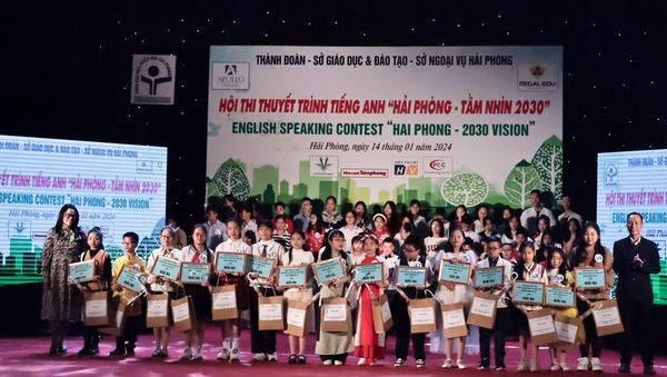 HỘI THI THUYẾT TRÌNH TIẾNG ANH, NĂM HỌC 2023-2024 VỚI CHỦ ĐỀ “HẢI PHÒNG - TẦM NHÌN 2030”