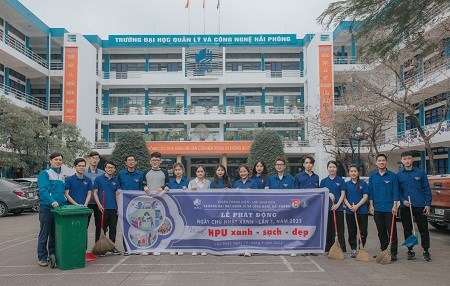 Lễ phát động ngày chủ nhật xanh lần 1 năm 2023 tại HPU