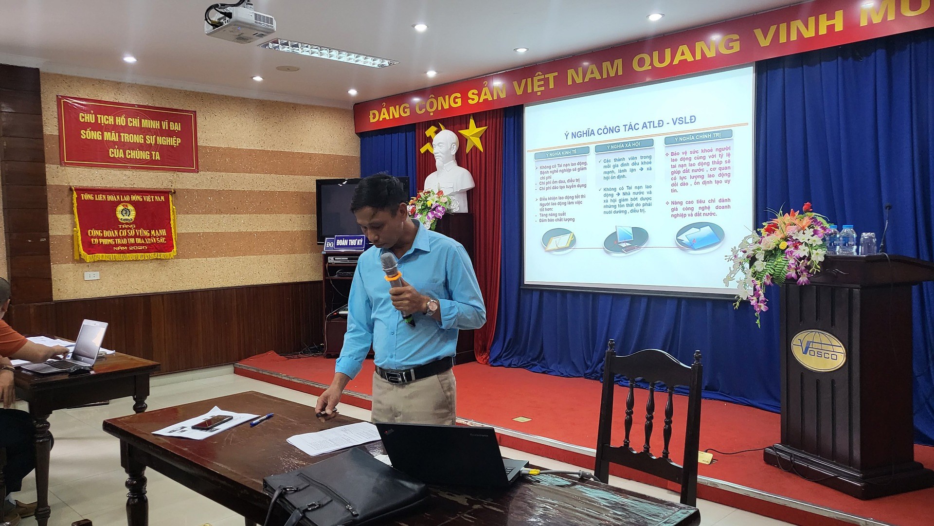 ĐTN VOSCO: Tham gia huấn luyện ATVSLĐ trong Tháng Công nhân