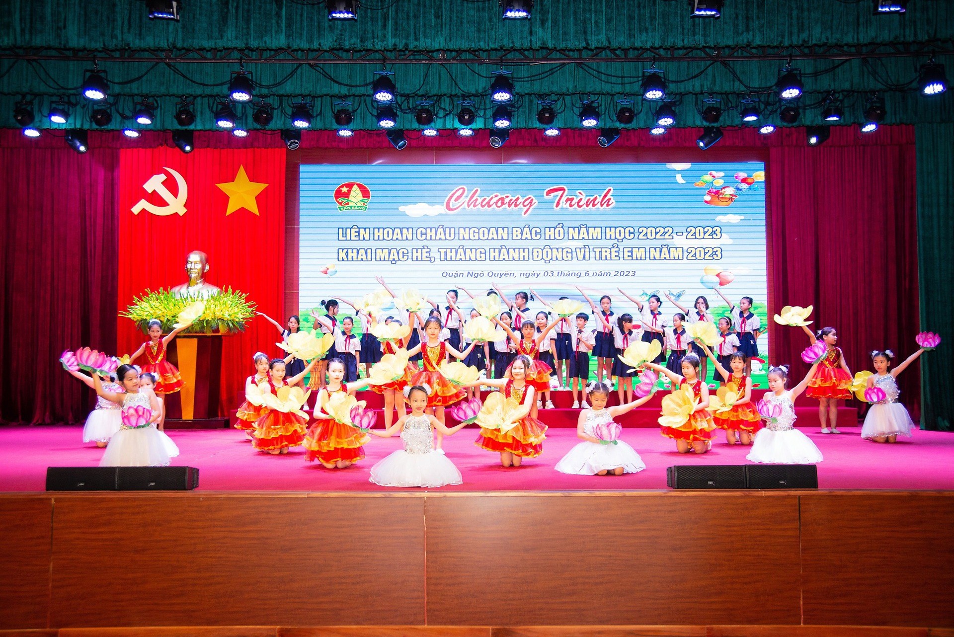 Sáng ngày 03/6/2023, Quận Ngô Quyền tổ chức Liên hoan cháu ngoan Bác Hồ tiêu biểu năm học 2022 - 2023; Khai mạc hoạt động Hè, Tháng hành động Vì trẻ em năm 2023.