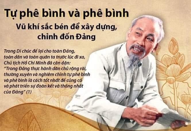 Phê bình là để giúp nhau sửa chữa, tiến bộ