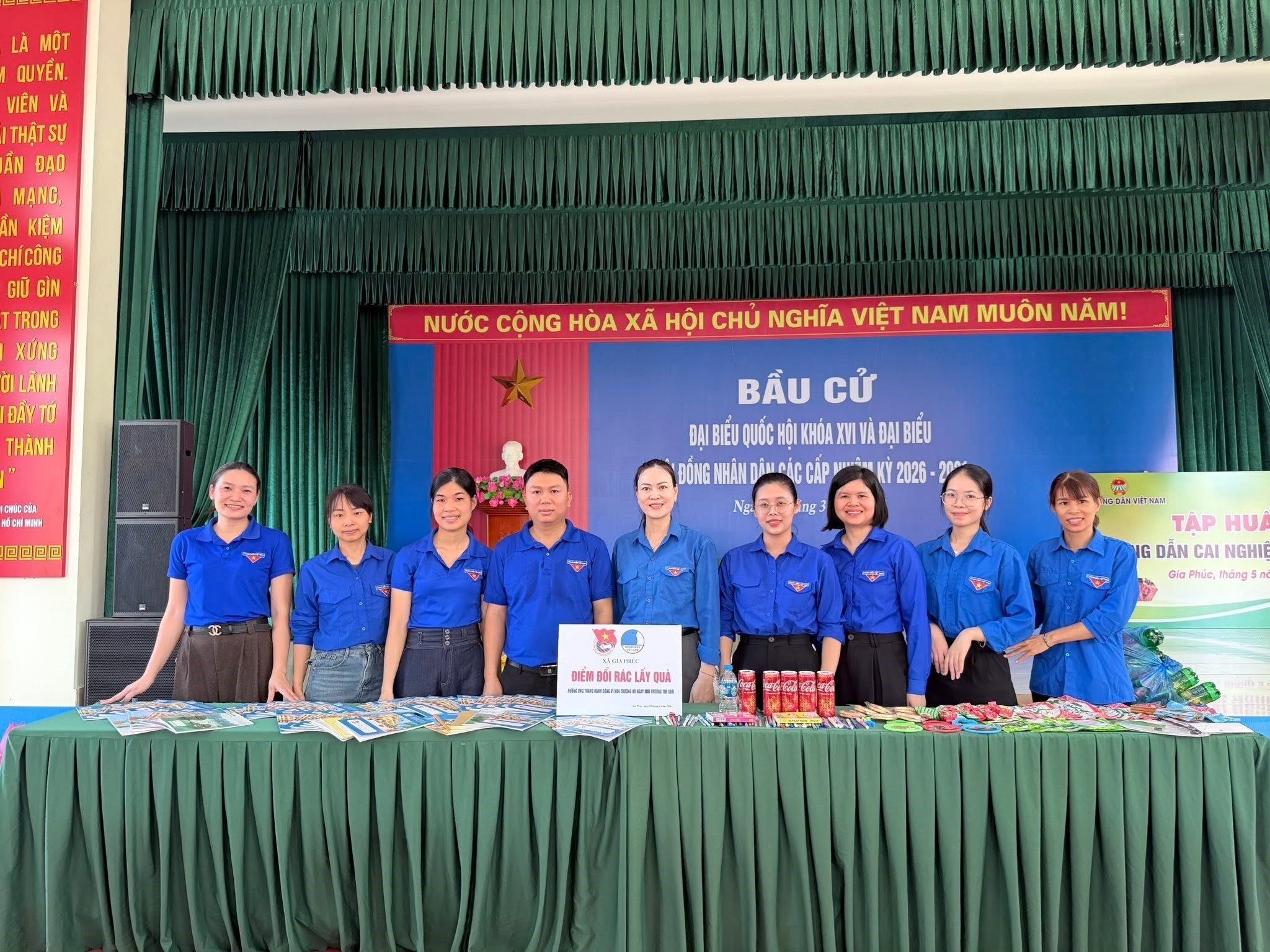 TUỔI TRẺ GIA PHÚC HƯỞNG ỨNG THÁNG HÀNH ĐỘNG VÌ MÔI TRƯỜNG VÀ NGÀY MÔI TRƯỜNG THẾ GIỚI: LAN TỎA HÀNH ĐỘNG XANH – ĐỔI RÁC LẤY QUÀ