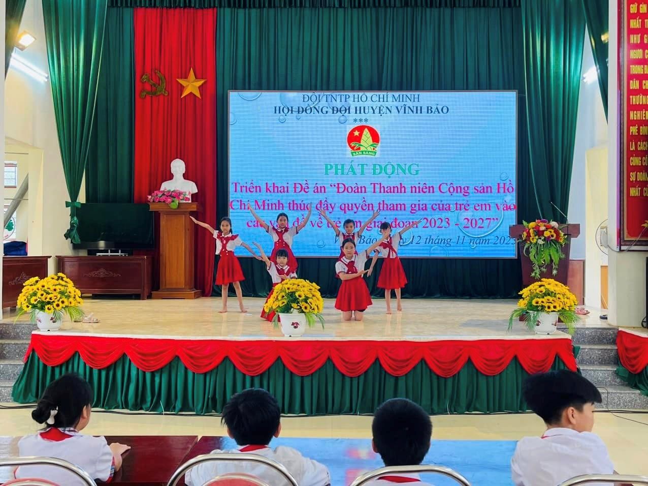 Hội đồng Đội huyện Vĩnh Bảo triển khai Đề án “Đoàn Thanh niên Cộng sản Hồ Chí Minh thúc đẩy quyền tham gia của trẻ em vào các vấn đề về trẻ em giai đoạn 2023 - 2027”