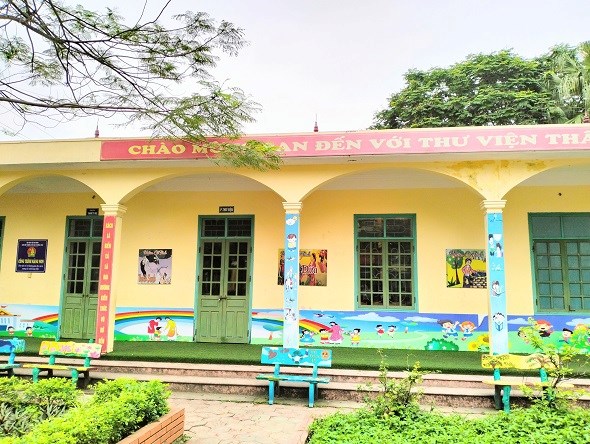 Công trình măng non "Thư viện số và không gian đọc sách, tương tác sinh hoạt Đội" năm học 2023 - 2024