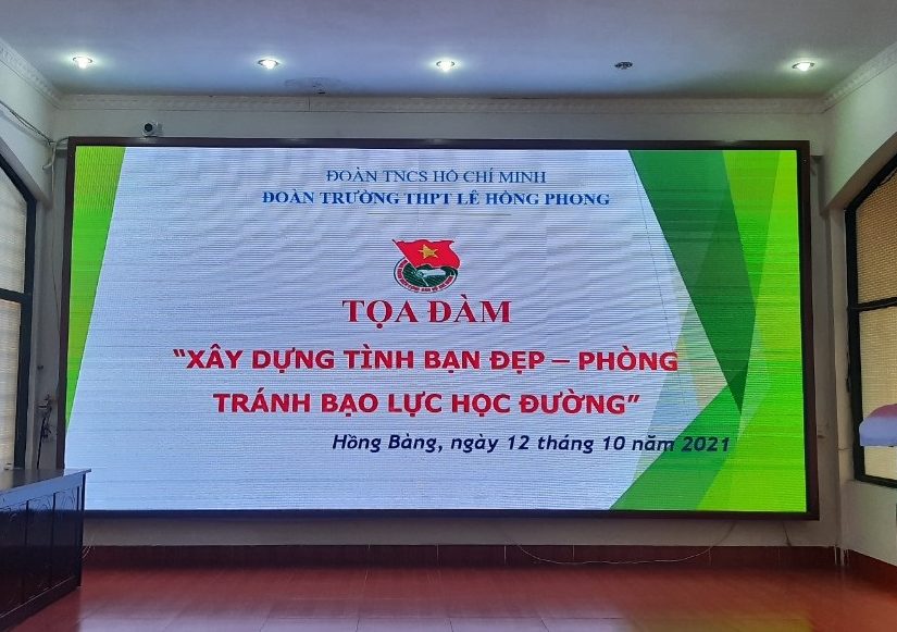 Đoàn trường THPT Lê Hồng Phong: Diễn đàn “Xây dựng tình bạn đẹp - Nói không với bạo lực học đường”