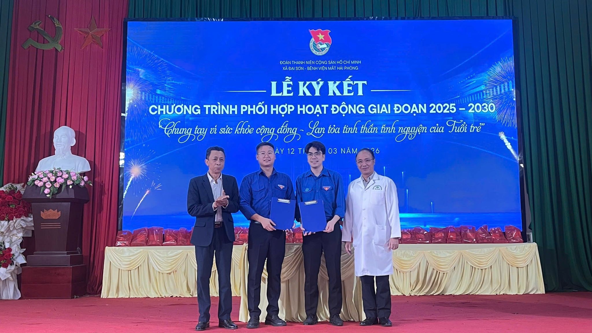 Đoàn xã Đại Sơn phối hợp tổ chức Lễ ký kết phối hợp hoạt động giai đoạn 2025 – 2030: Chung tay vì sức khỏe cộng đồng