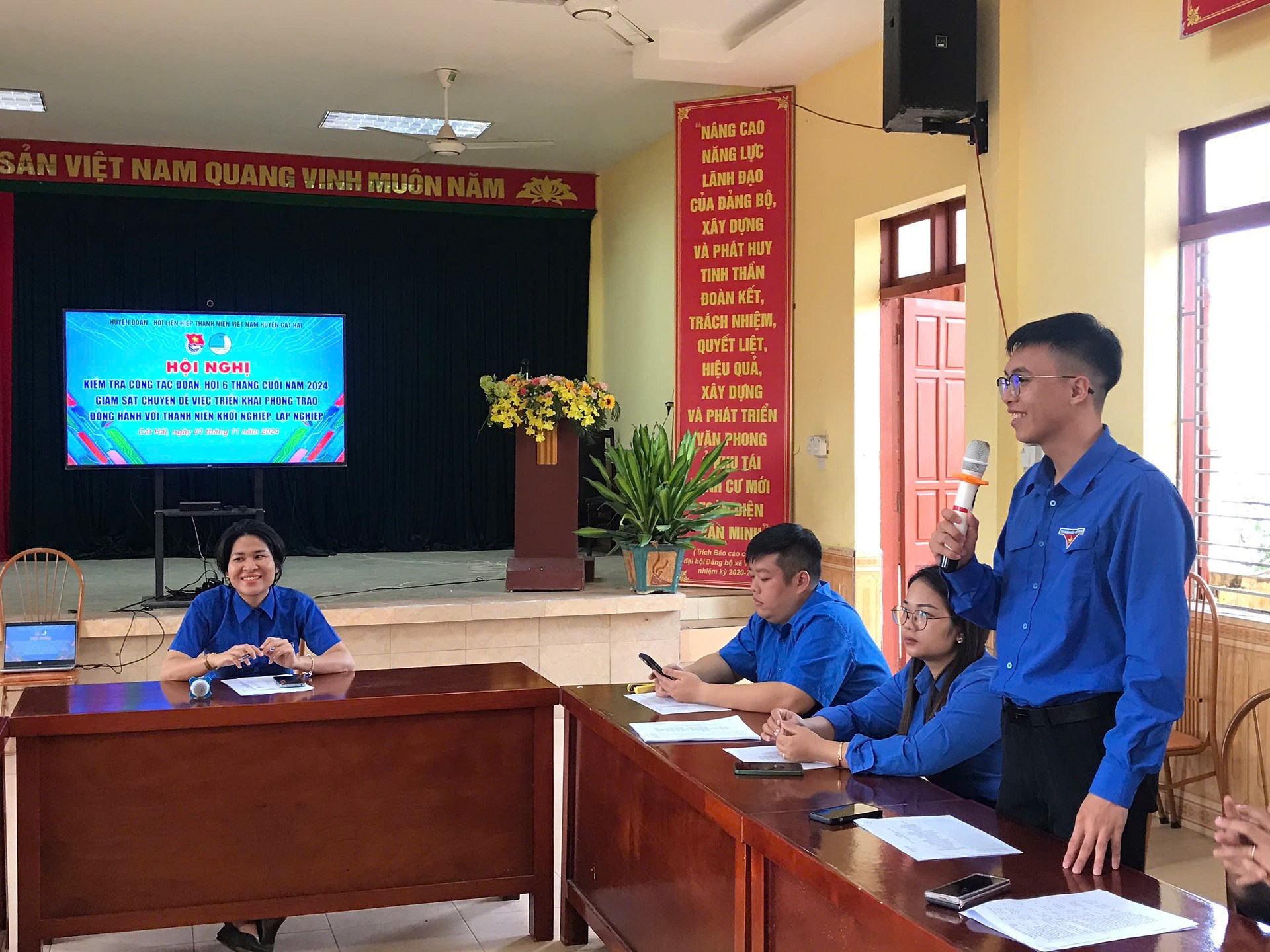 BAN THƯỜNG VỤ HUYỆN ĐOÀN KIỂM TRA ĐỊNH KỲ CÔNG TÁC ĐOÀN, HỘI VÀ PHONG TRÀO THANH THIẾU NHI NĂM 2024