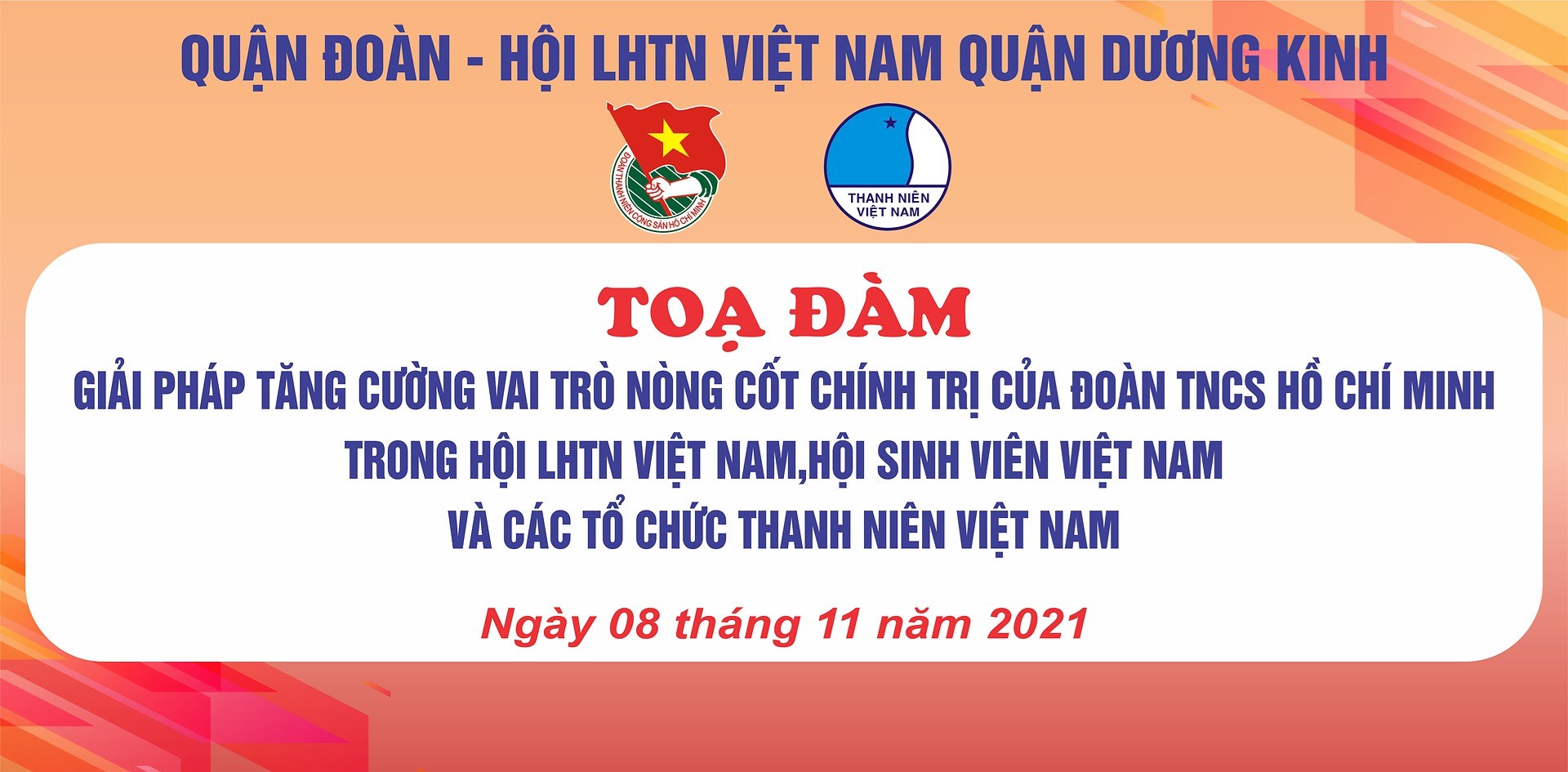 Quận đoàn - Hội LHTN Việt Nam quận Dương Kinh triển khai thực hiện Kết luận 07 về “Một số giải pháp tăng cường vai trò nòng cốt chính trị của của Đoàn TNCS Hồ Chí Minh”.