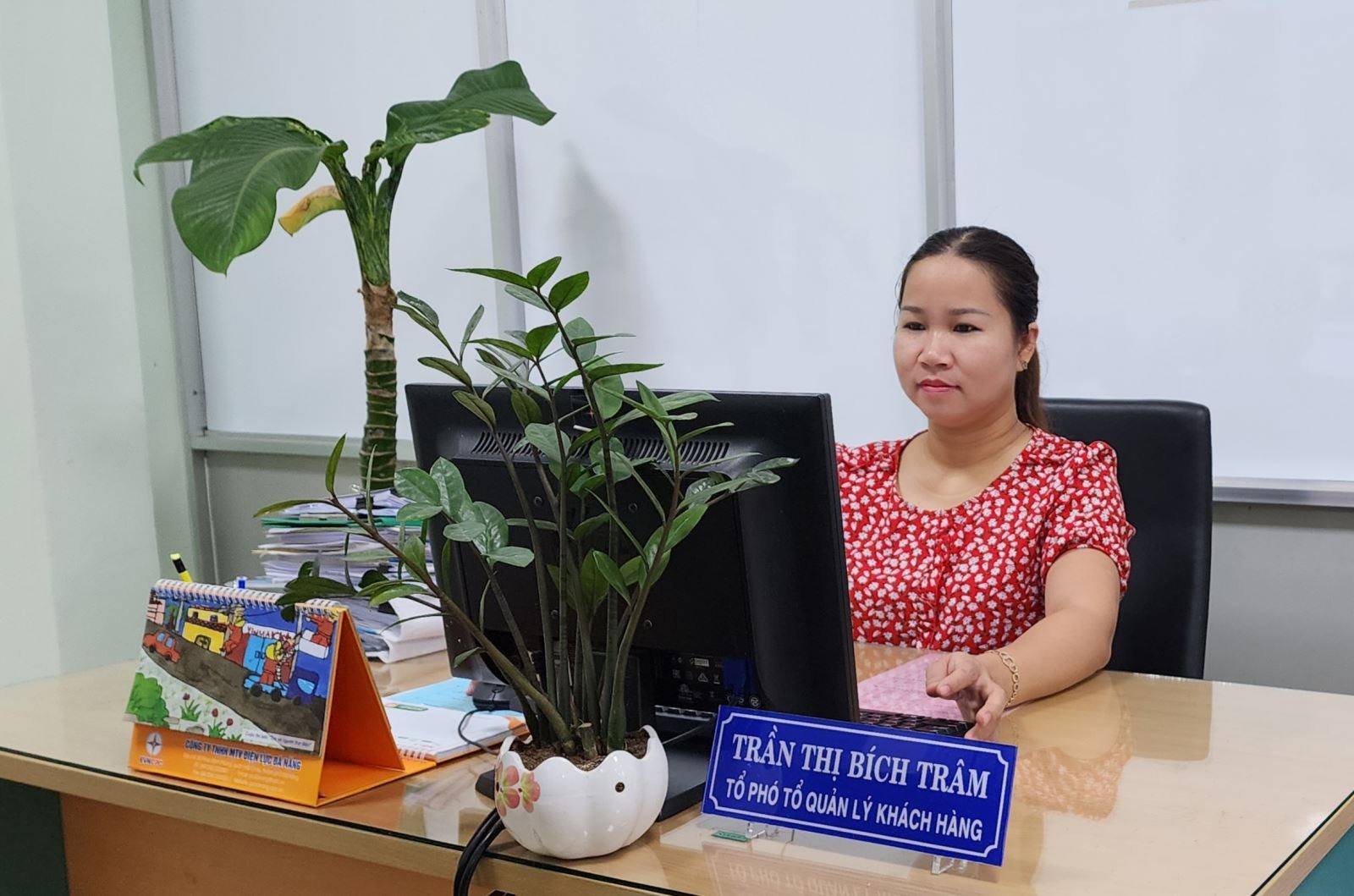 Đoàn viên Trần Thị Bích Trâm, Tổ phó Tổ Quản lý khách hàng Điện lực Thanh Khê – người luôn tận tụy, hết mình với công tác “chăm sóc khách hàng”.