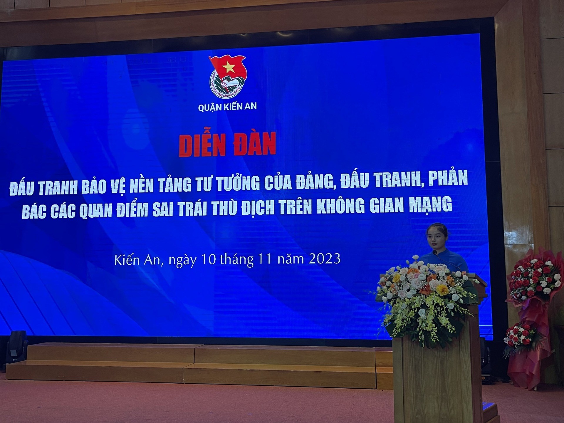 Quận Kiến An: Tổ chức Diễn đàn "Đấu tranh bảo vệ nền tảng  tư tưởng của Đảng, đấu tranh, phản bác các quan điểm sai trái thù địch trên không gian mạng"