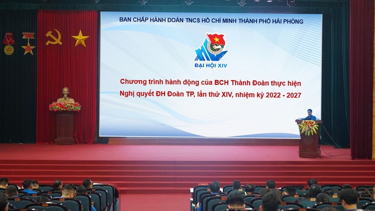 Hội nghị học tập, quán triệt Nghị quyết Đại hội Đoàn thành phố lần thứ XIV, nhiệm kỳ 2022 - 2027 gắn với Nghị quyết số 03-NQ/TU của Ban Thường vụ Thành ủy về chuyển đổi số thành phố Hải Phòng đến năm 2025, định hướng đến năm 2030