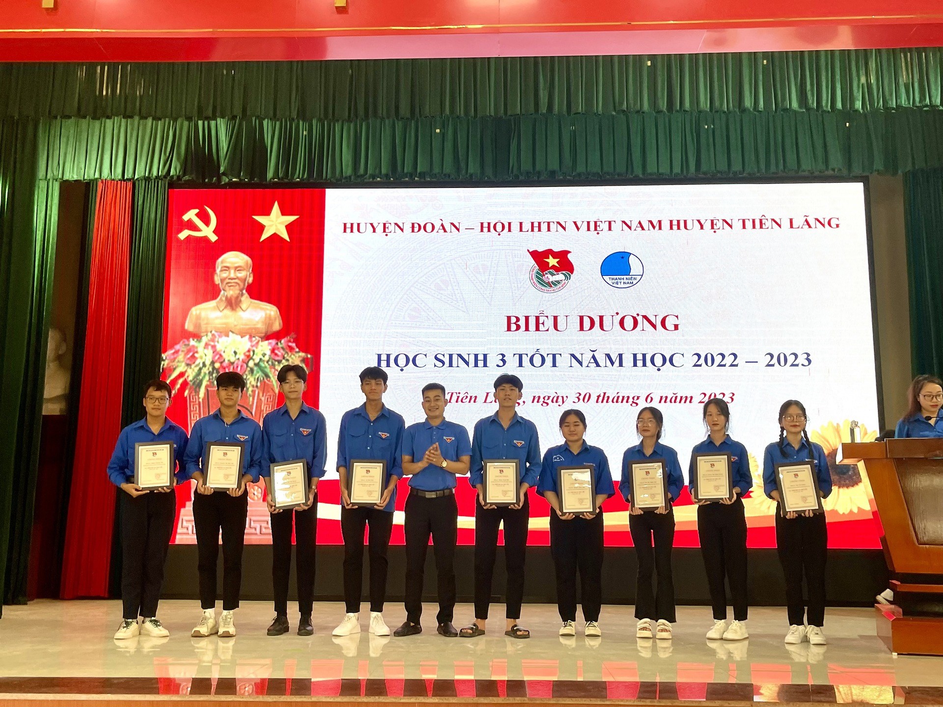 HUYỆN ĐOÀN TIÊN LÃNG - BIỂU DƯƠNG "HỌC SINH 3 TỐT" NĂM HỌC 2022-2023