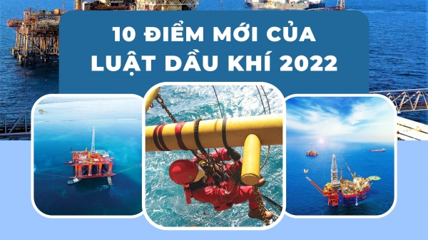 10 ĐIỂM MỚI CỦA LUẬT DẦU KHÍ NĂM 2022