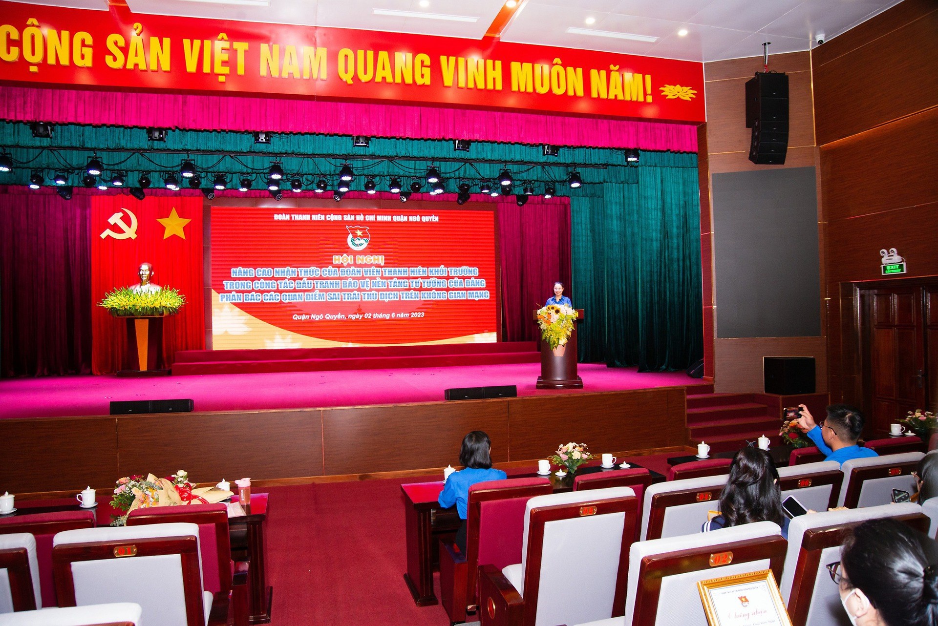 Hội nghị nâng cao nhận thức của đoàn viên thanh niên khối trường học trong công tác đấu tranh bảo vệ nền tảng tư tưởng của Đảng phản bác các quan điểm sai trái thù địch trên không gian mạng