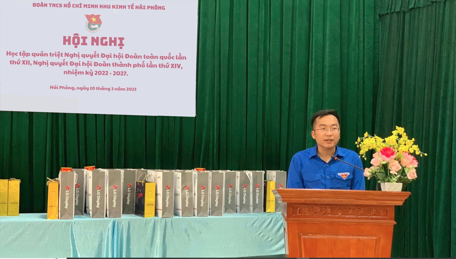 Đoàn TNCS Hồ Chí Minh Khu Kinh tế Hải Phòng tổ chức Học tập quán triệt Nghị quyết Đại hội Đoàn Toàn quốc lần thứ XII, Nghị quyết Đại hội Đoàn thành phố lần thứ XIV, nhiệm kỳ 2022 - 2027.