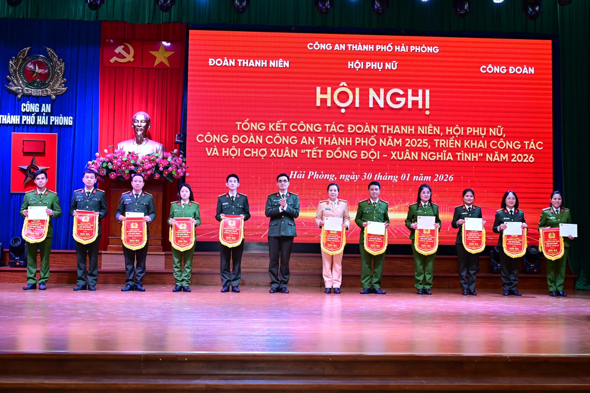Đoàn TNCS Hồ Chí Minh CATP Hải Phòng tổ chức Hội nghị tổng kết công tác phong trào năm 2025, triển khai nhiệm vụ năm 2026