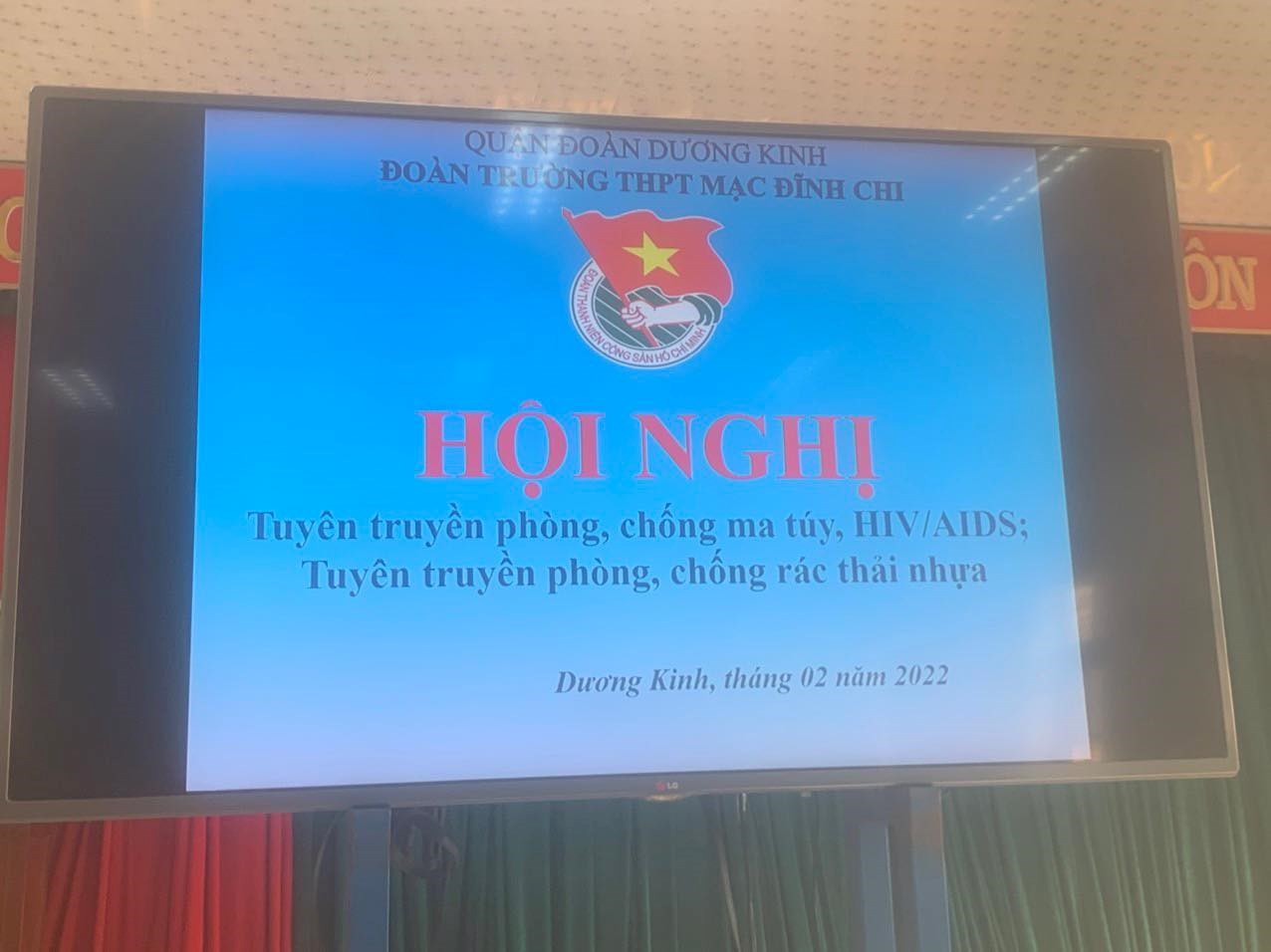 Hội nghị tuyên truyền phòng, chống ma túy, HIV/AIDS; Tuyên truyền phòng, chống rác thải nhựa khối Đoàn trường học