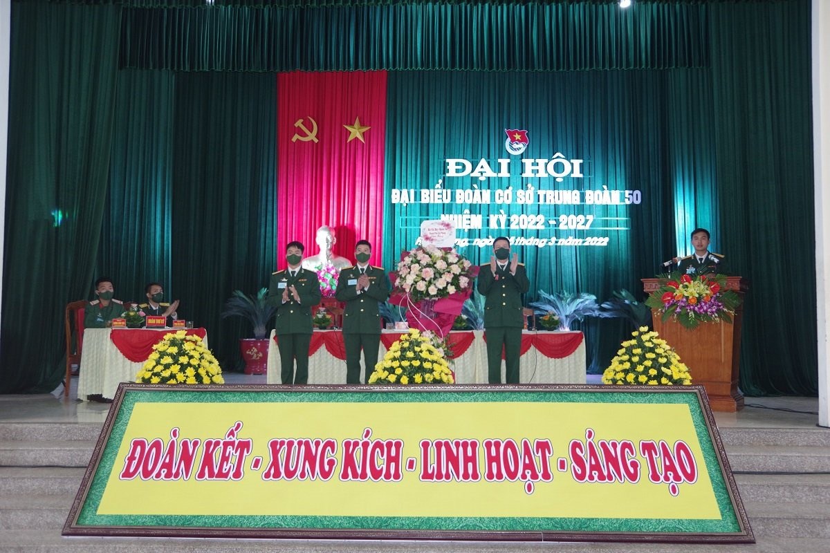 Đoàn cơ sở Trung đoàn 50 - Bộ CHQS thành phố tổ chức Đại hội với chủ đề: “Đoàn kết, xung kích, linh hoạt, sáng tạo” trong thực hiện nhiệm vụ