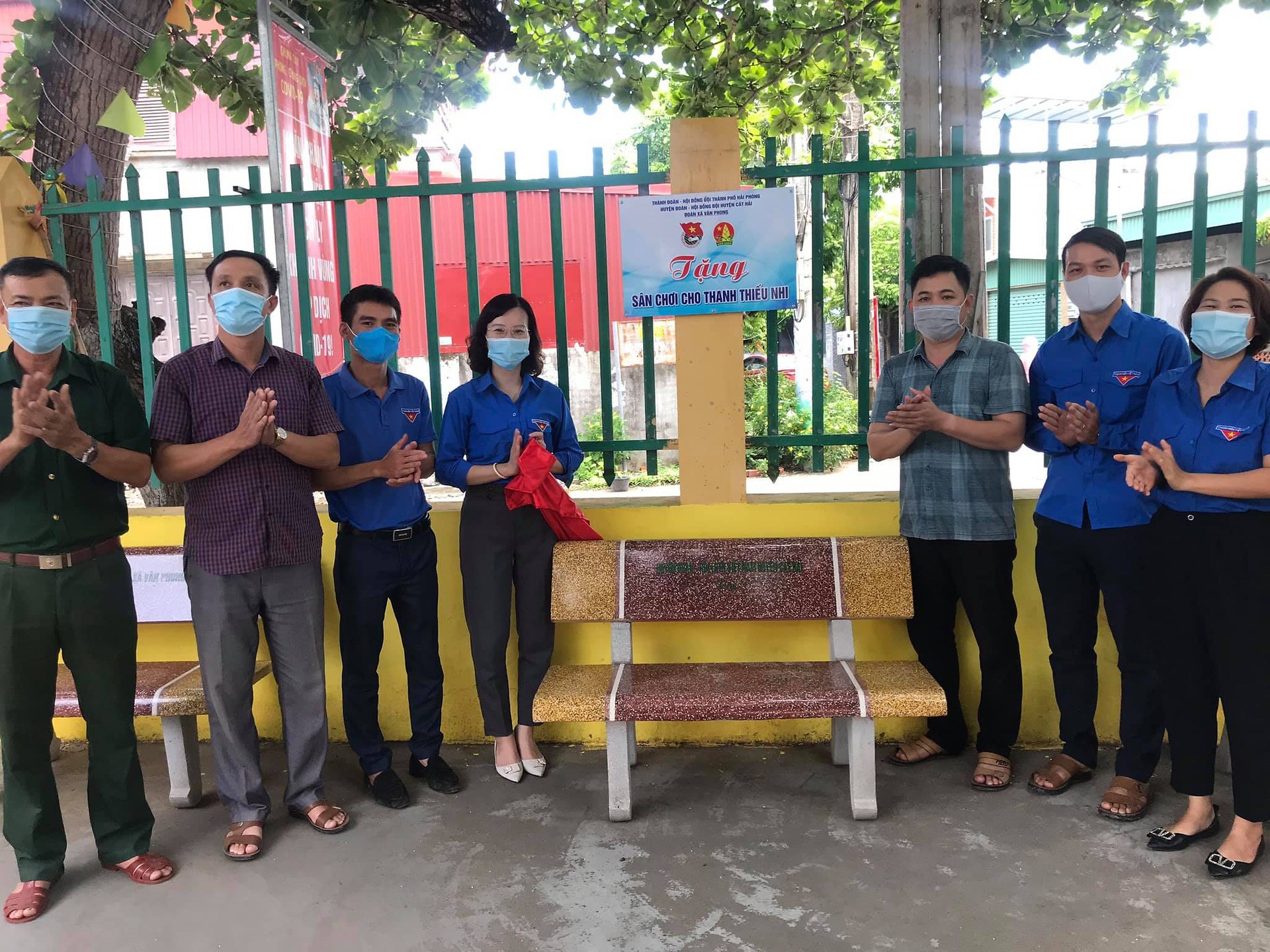 KHÁNH THÀNH SÂN CHƠI CHO THANH THIẾU NHI XÃ VĂN PHONG, HUYỆN CÁT HẢI