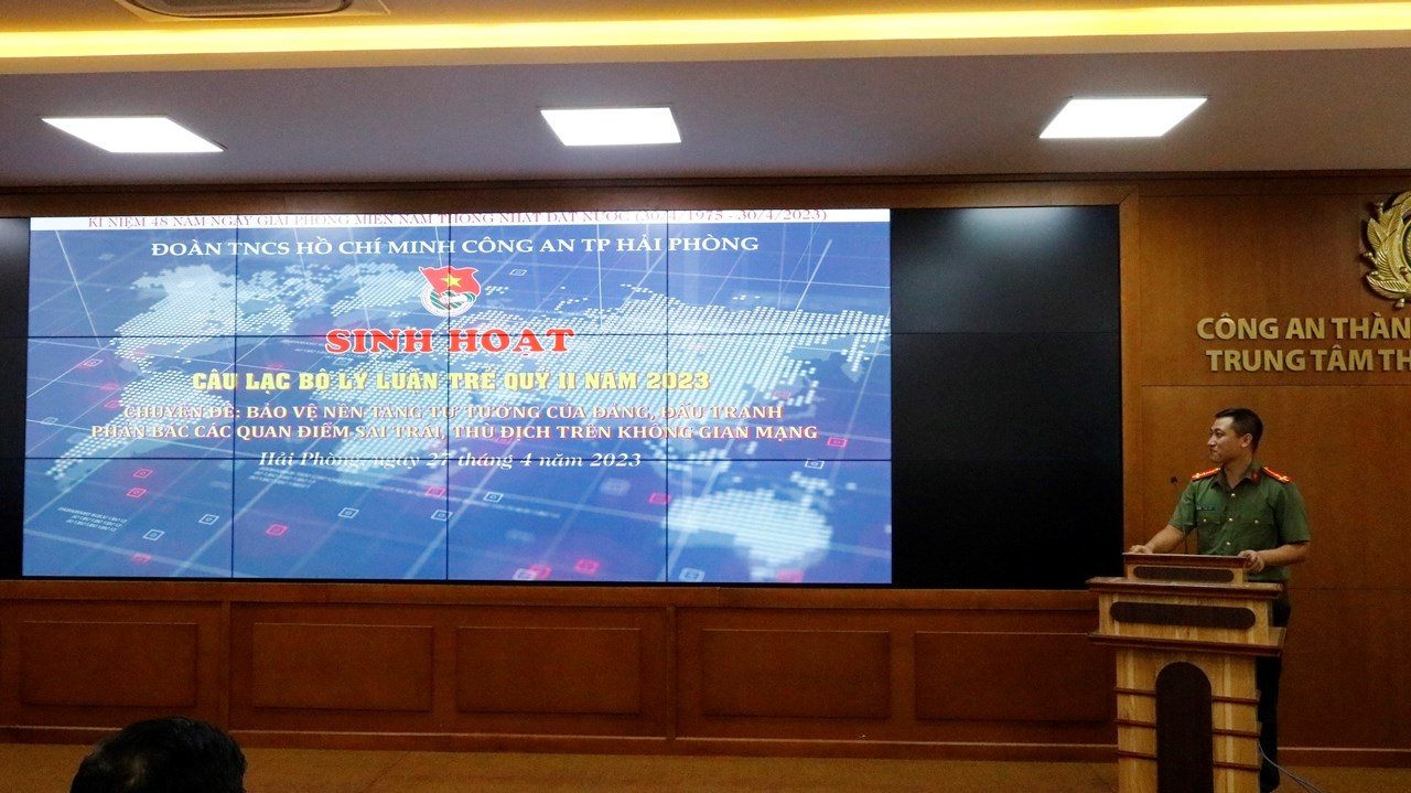 Tuổi trẻ Công an với việc bảo vệ nền tảng tư tưởng của Đảng, đấu tranh phản bác các quan điểm sai trái, thù địch trên không gian mạng