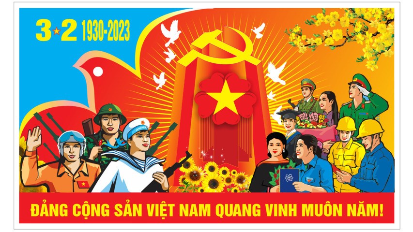 Huyện đoàn Bạch Long Vĩ tuyên truyền Chào mừng Kỷ niệm 93 năm ngày thành lập Đảng Cộng sản Việt Nam