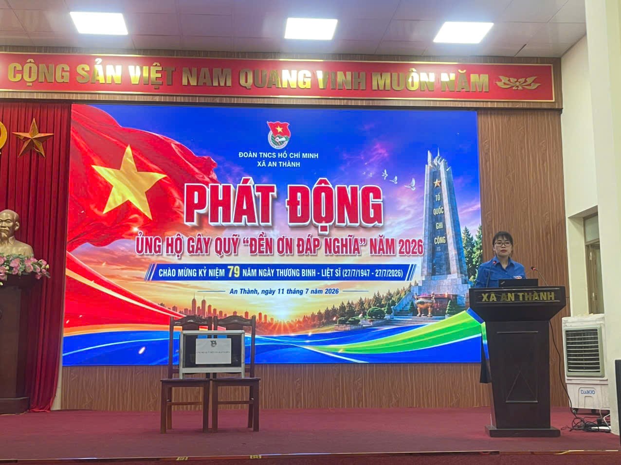 AN THÀNH: PHÁT ĐỘNG ỦNG HỘ QUỸ "ĐỀN ƠN ĐÁP NGHĨA" NĂM 2026