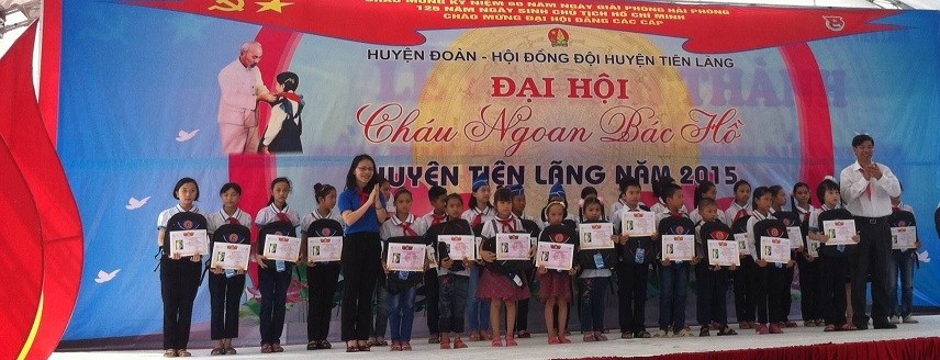 Huyện đoàn - Hội đồng Đội huyện Tiên Lãng: Đại hội Cháu ngoan Bác Hồ huyện Tiên Lãng năm 2015.