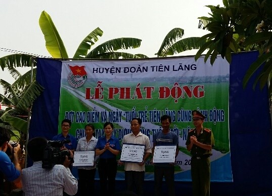 Lễ phát động đợt cao điểm và “Ngày tuổi trẻ Tiên Lãng cùng hành động chung tay xây dựng nông thôn mới”