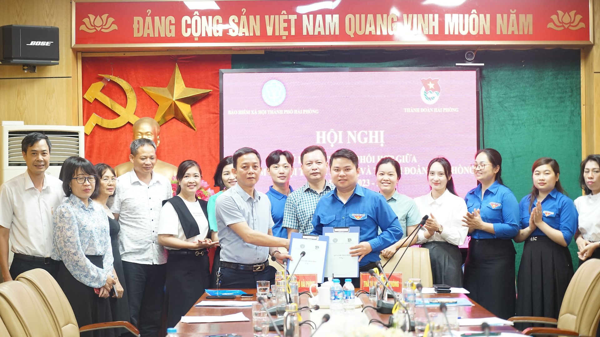 Hội nghị ký kết quy chế phối hợp giữa Thành đoàn Hải Phòng và Bảo hiểm xã hội thành phố Hải Phòng giai đoạn 2023 – 2027
