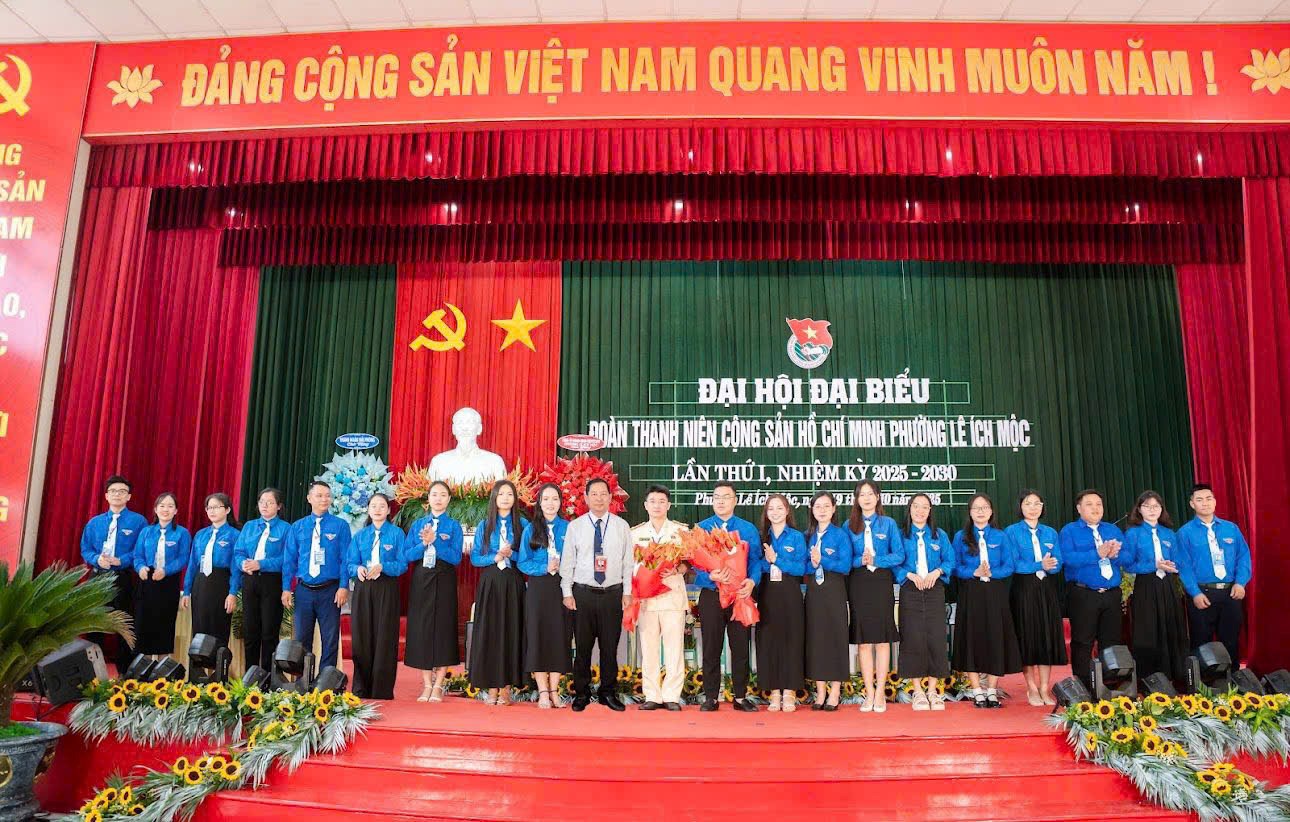 TỔ CHỨC THÀNH CÔNG ĐẠI HỘI ĐẠI BIỂU ĐOÀN THANH NIÊN CỘNG SẢN HỒ CHÍ MINH PHƯỜNG LÊ ÍCH MỘC LẦN THỨ I, NHIỆM KỲ 2025-2030