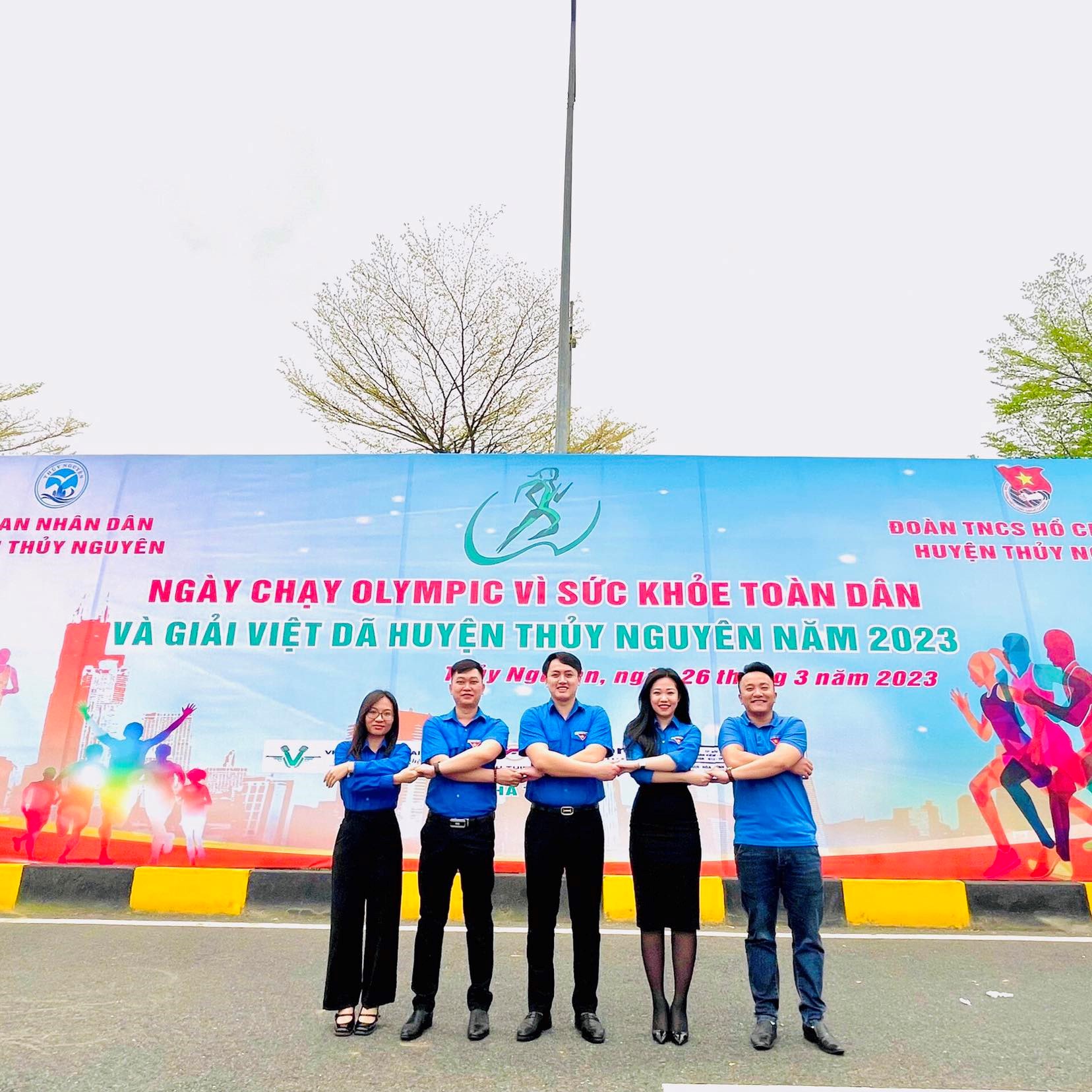 Đoàn TNCS Hồ Chí Minh huyện Thủy Nguyên tổ chức Ngày chạy Olymipic vì sức khỏe toàn dân và Giải việt dã huyện Thủy Nguyên năm 2023 nhân dịp Ngày thể thao Việt Nam 27/3